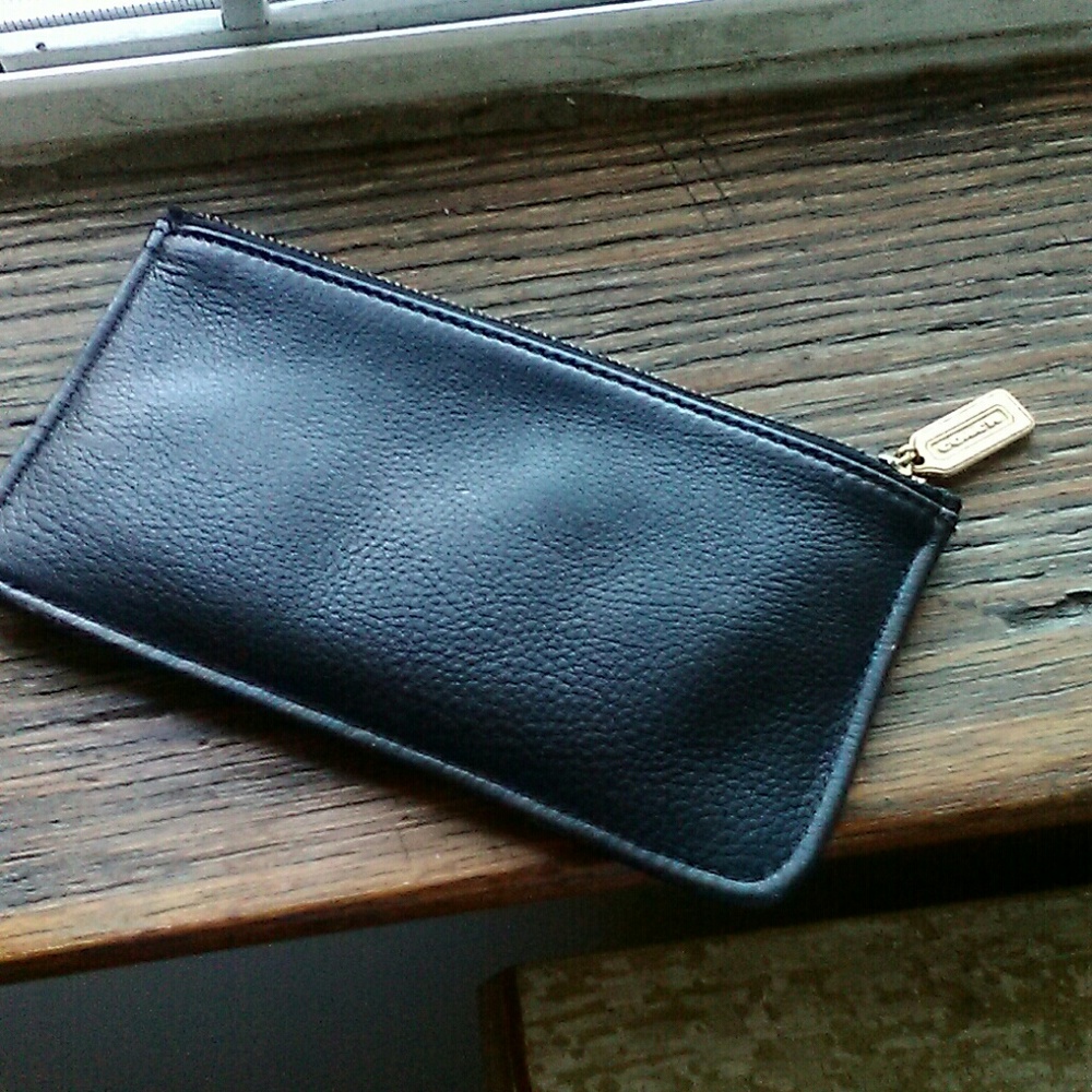 A Coach Black Pebbled Leather Inside Accessory